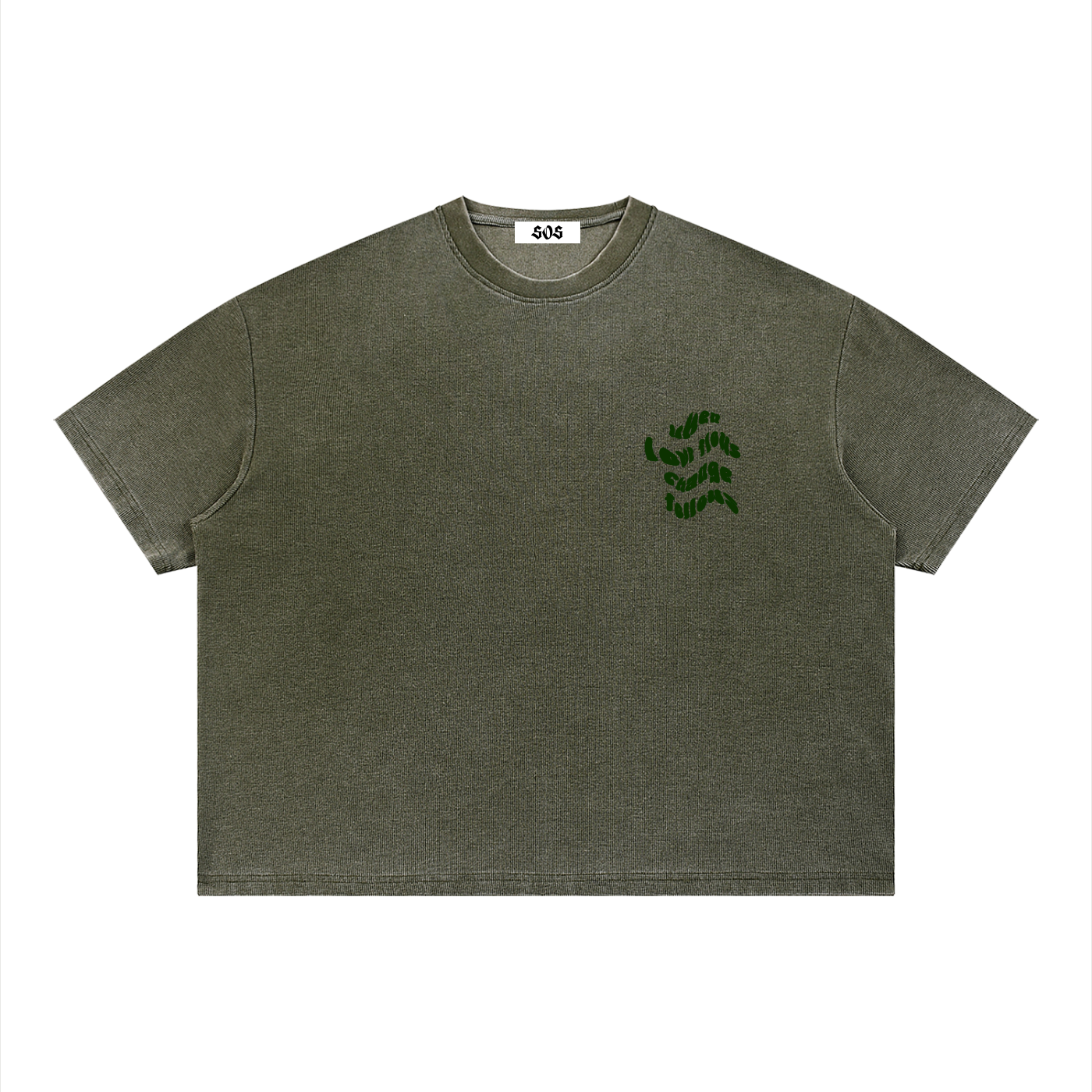 When Love Flows Boxy Waffle Tee