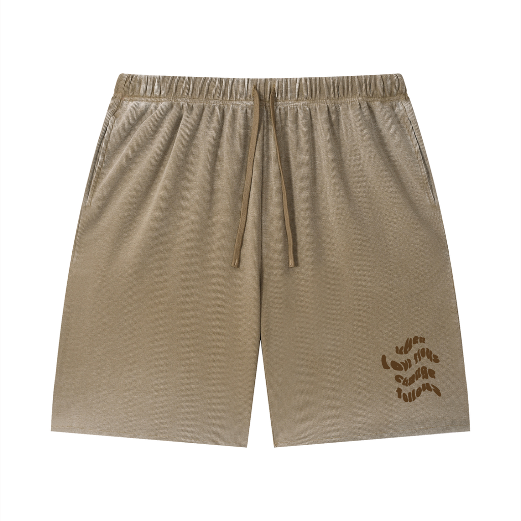 When Love Flows Waffle Shorts
