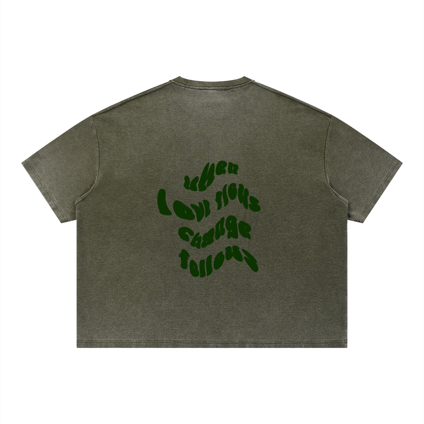 When Love Flows Boxy Waffle Tee