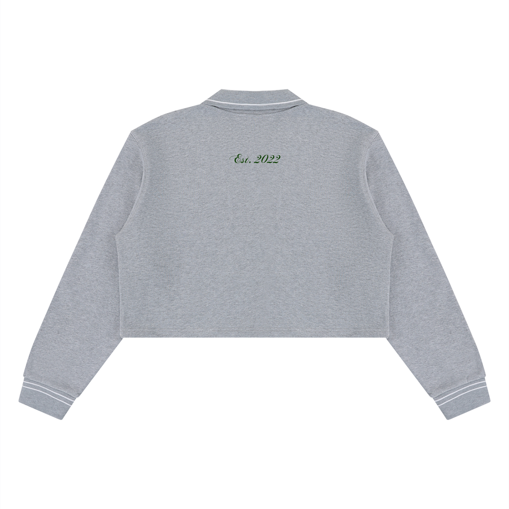 SOS Crop Collared Sweatshirt