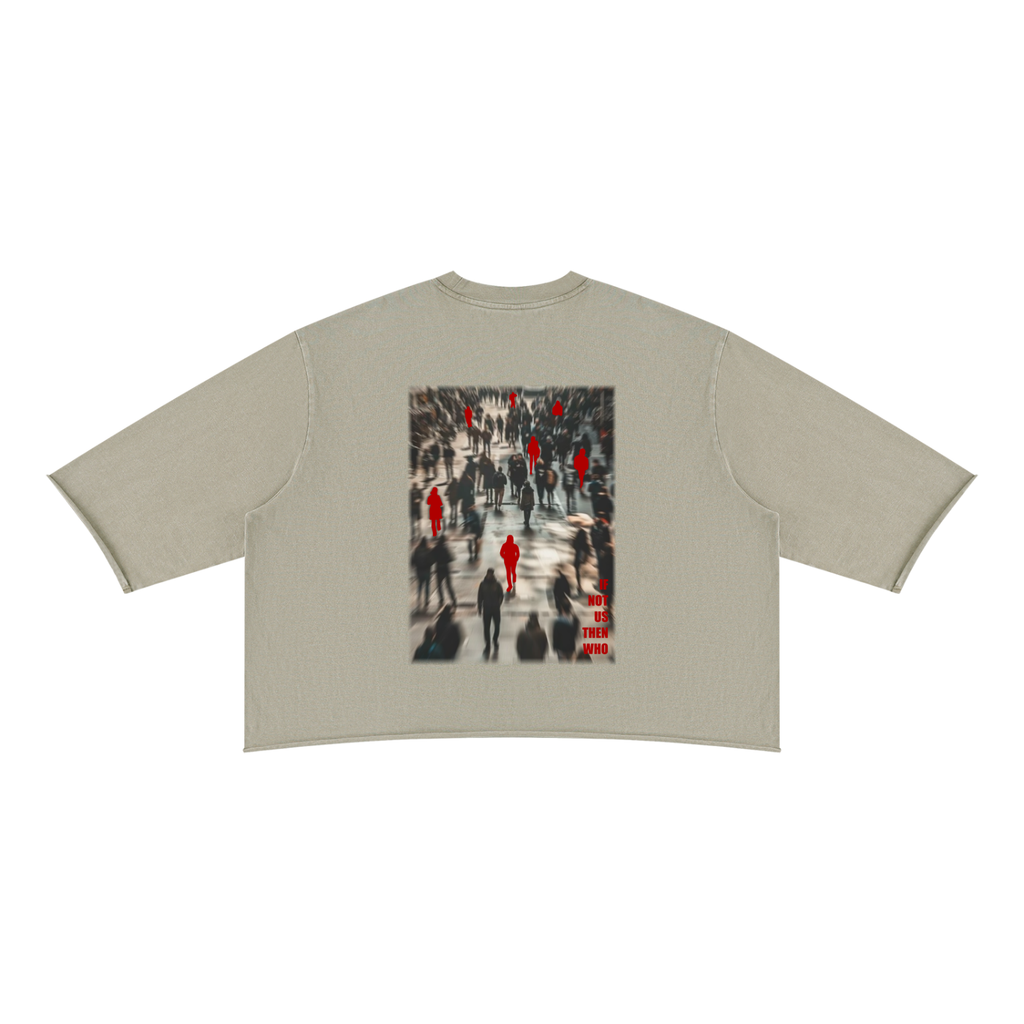 If Not Us Raw Hem Boxy Tee