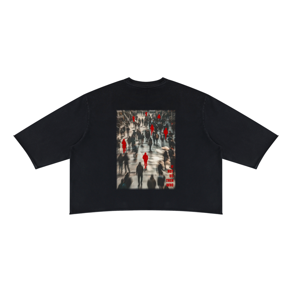 If Not Us Raw Hem Boxy Tee