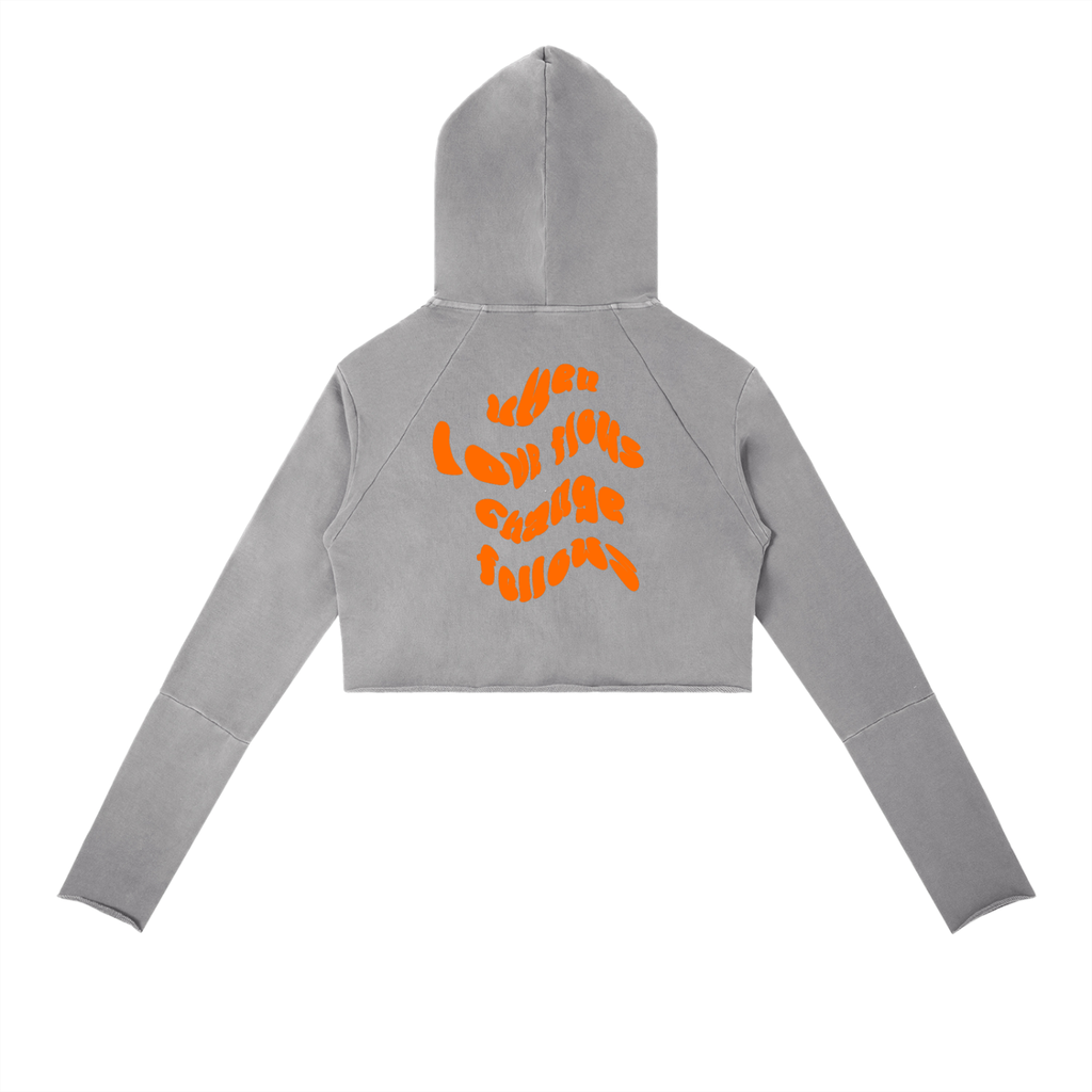 When Love Flows Cropped Hoodie