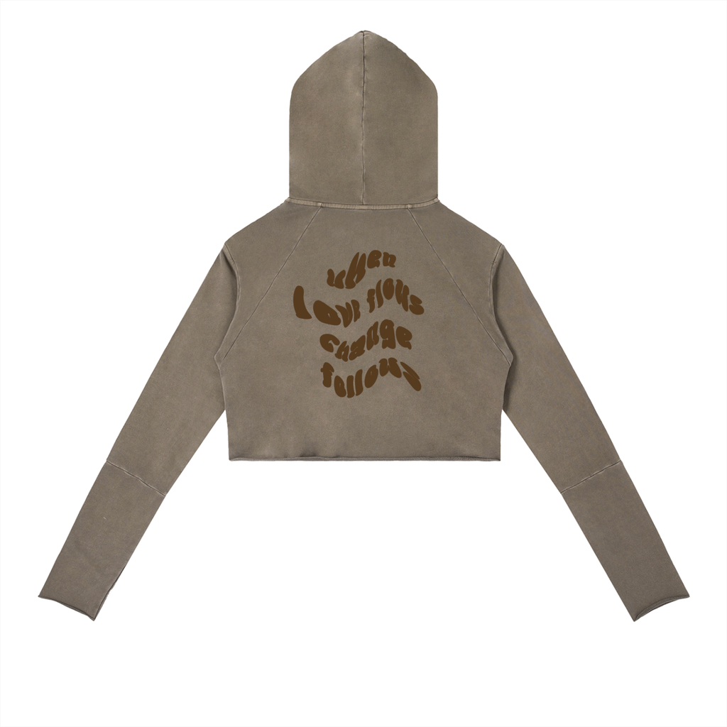 When Love Flows Cropped Hoodie