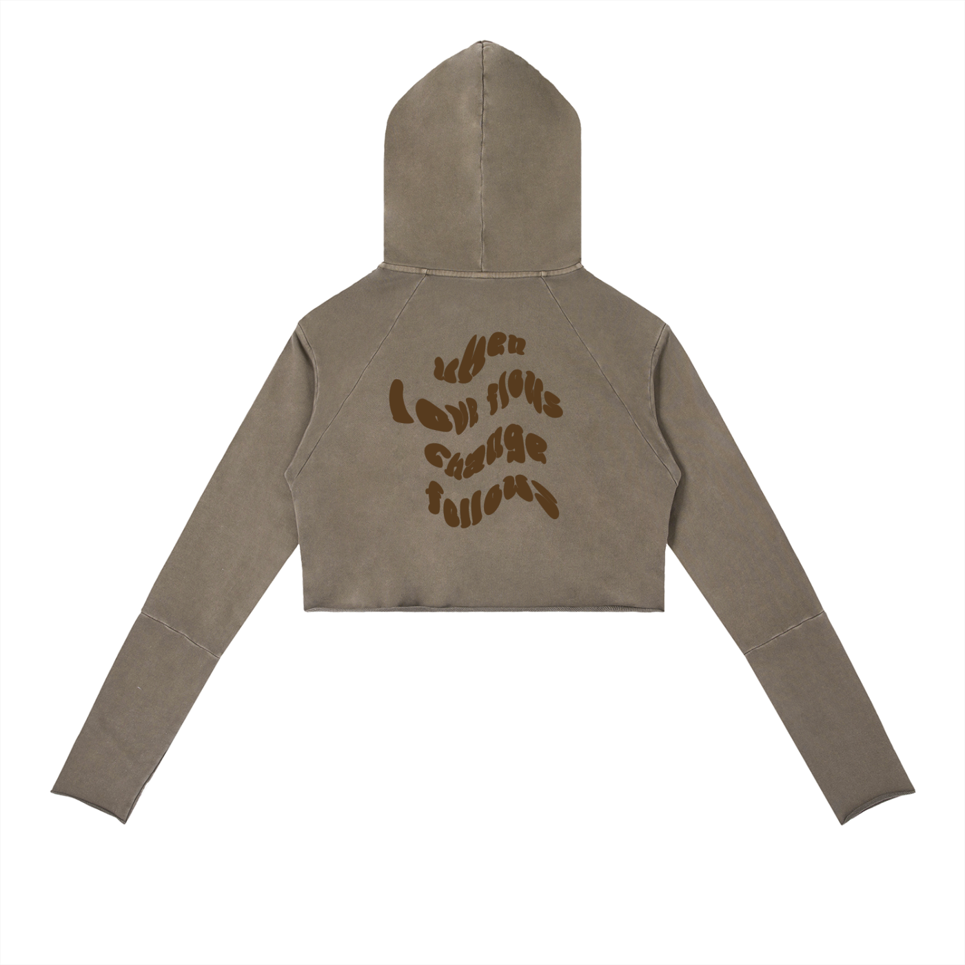 When Love Flows Cropped Hoodie