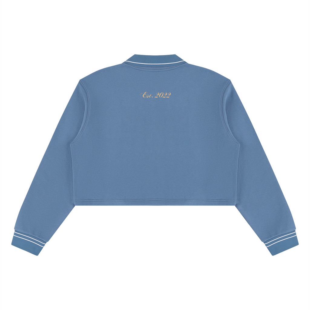 SOS Crop Collared Sweatshirt