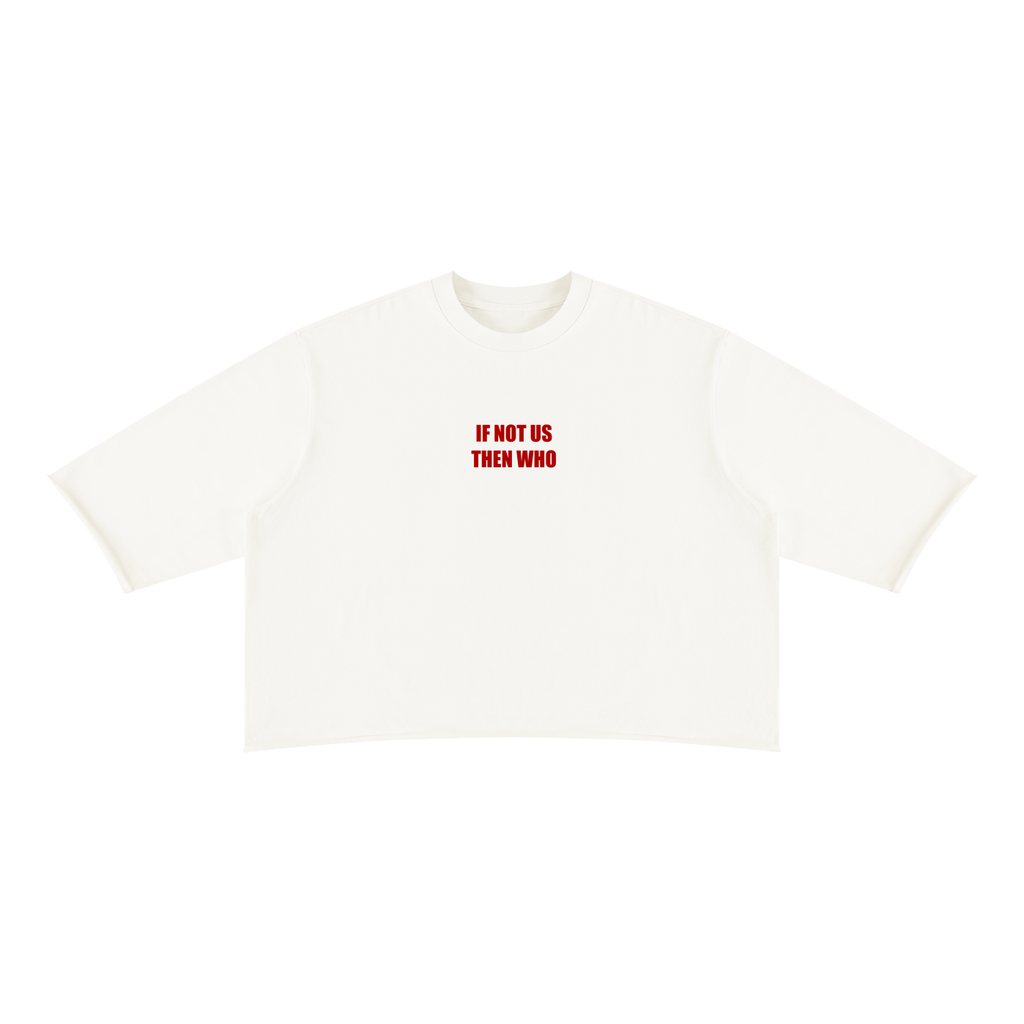 If Not Us Raw Hem Boxy Tee