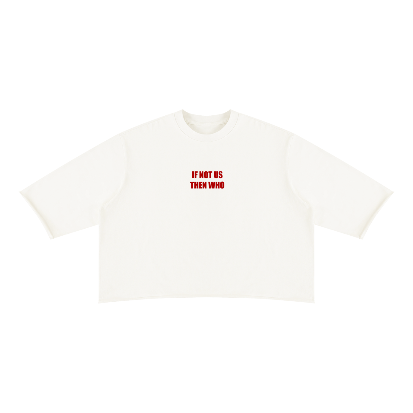 If Not Us Raw Hem Boxy Tee