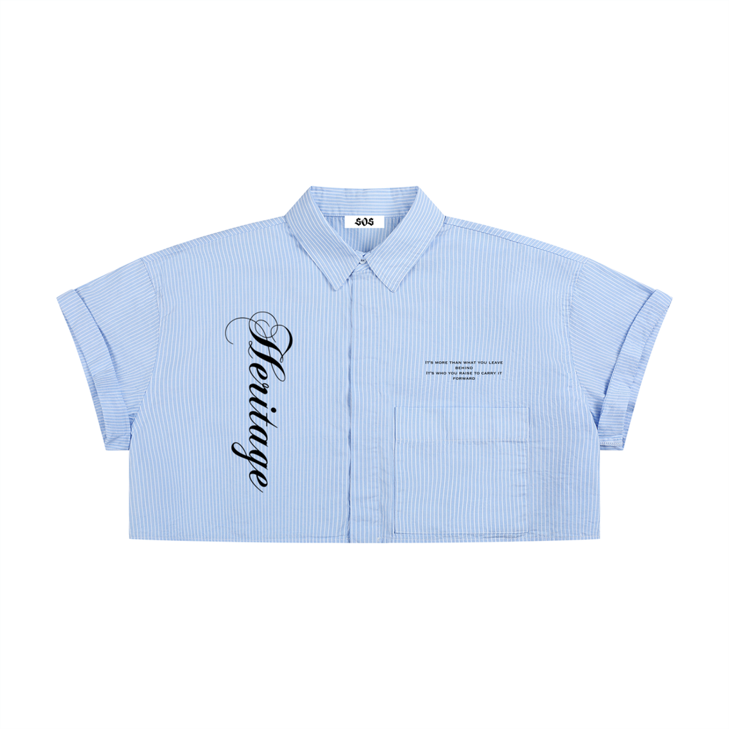 Women’s Heritage Striped Boxy Cropped Shirt