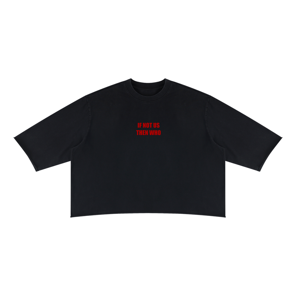 If Not Us Raw Hem Boxy Tee