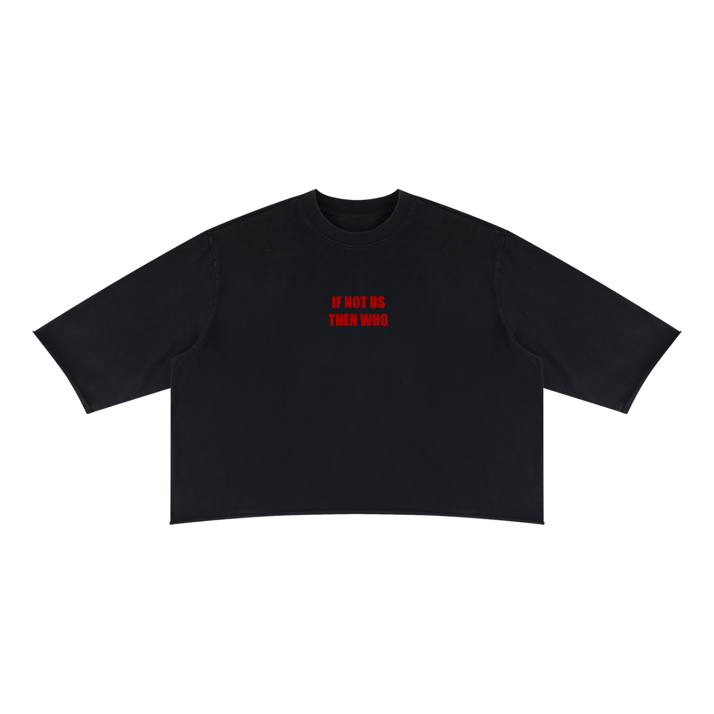 If Not Us Raw Hem Boxy Tee