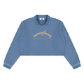 SOS Crop Collared Sweatshirt