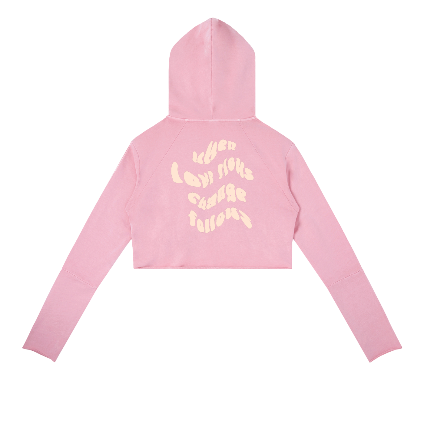When Love Flows Cropped Hoodie