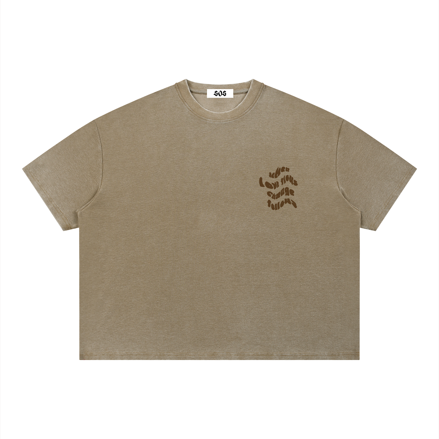 When Love Flows Boxy Waffle Tee