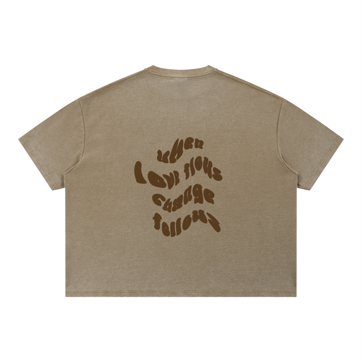 When Love Flows Boxy Waffle Tee
