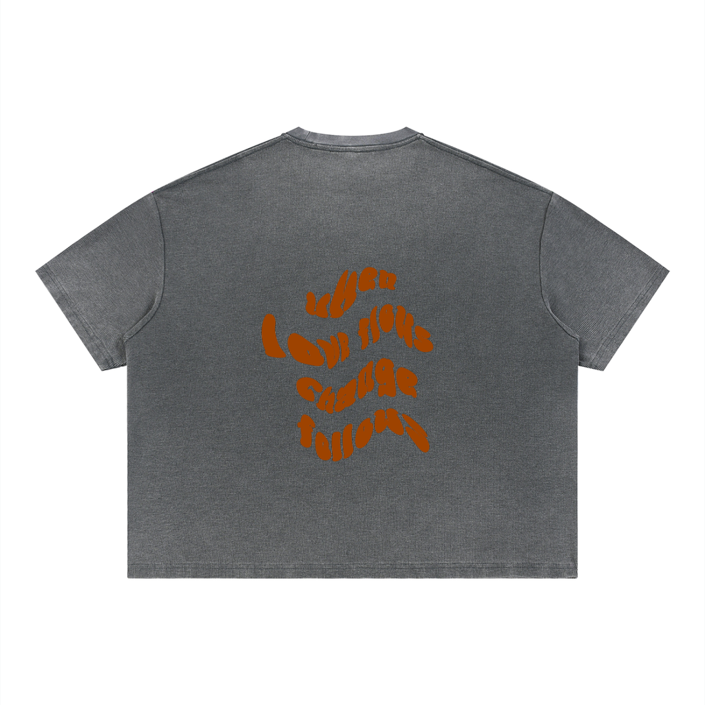 When Love Flows Boxy Waffle Tee