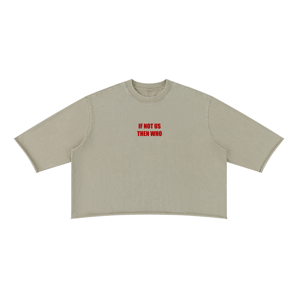 If Not Us Raw Hem Boxy Tee