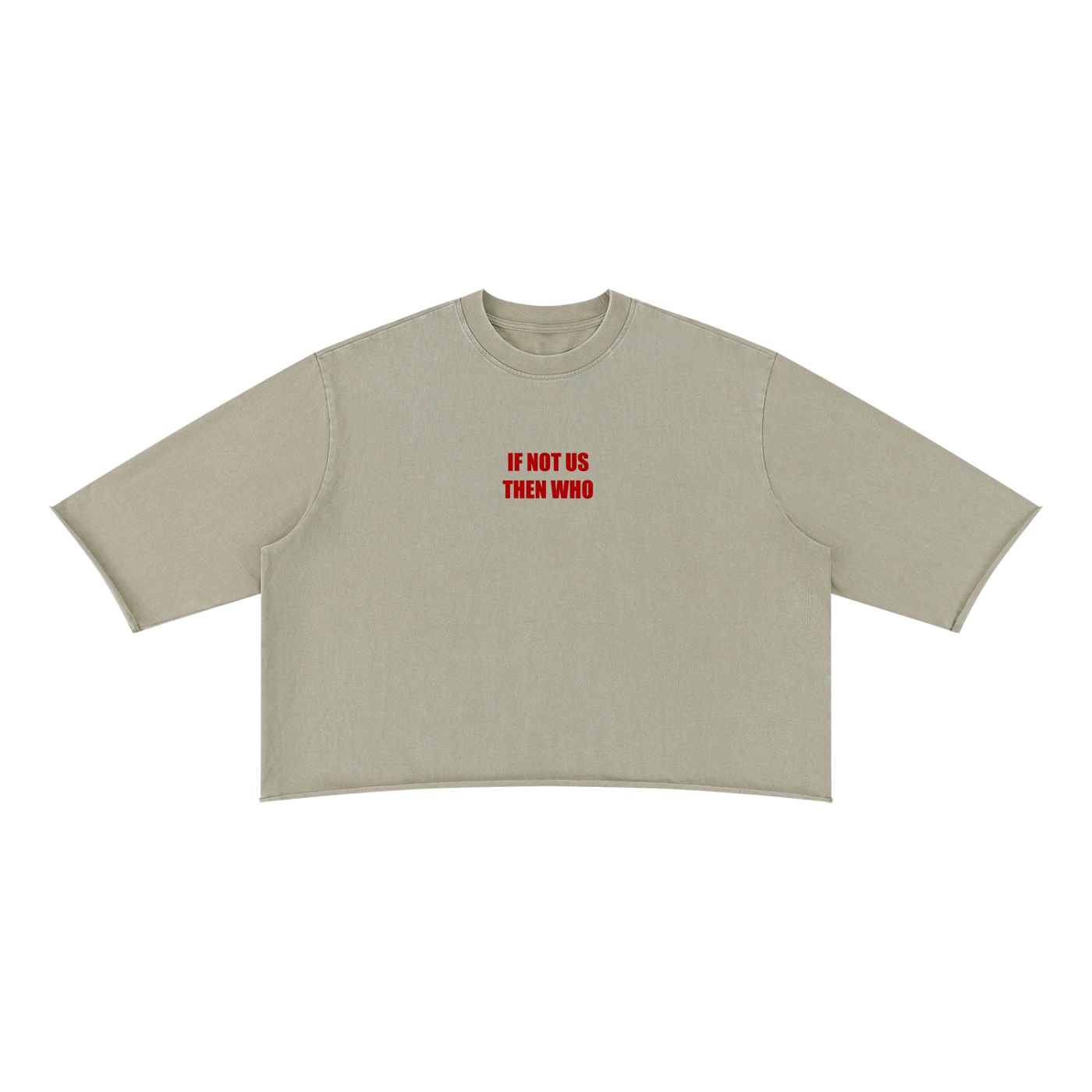 If Not Us Raw Hem Boxy Tee