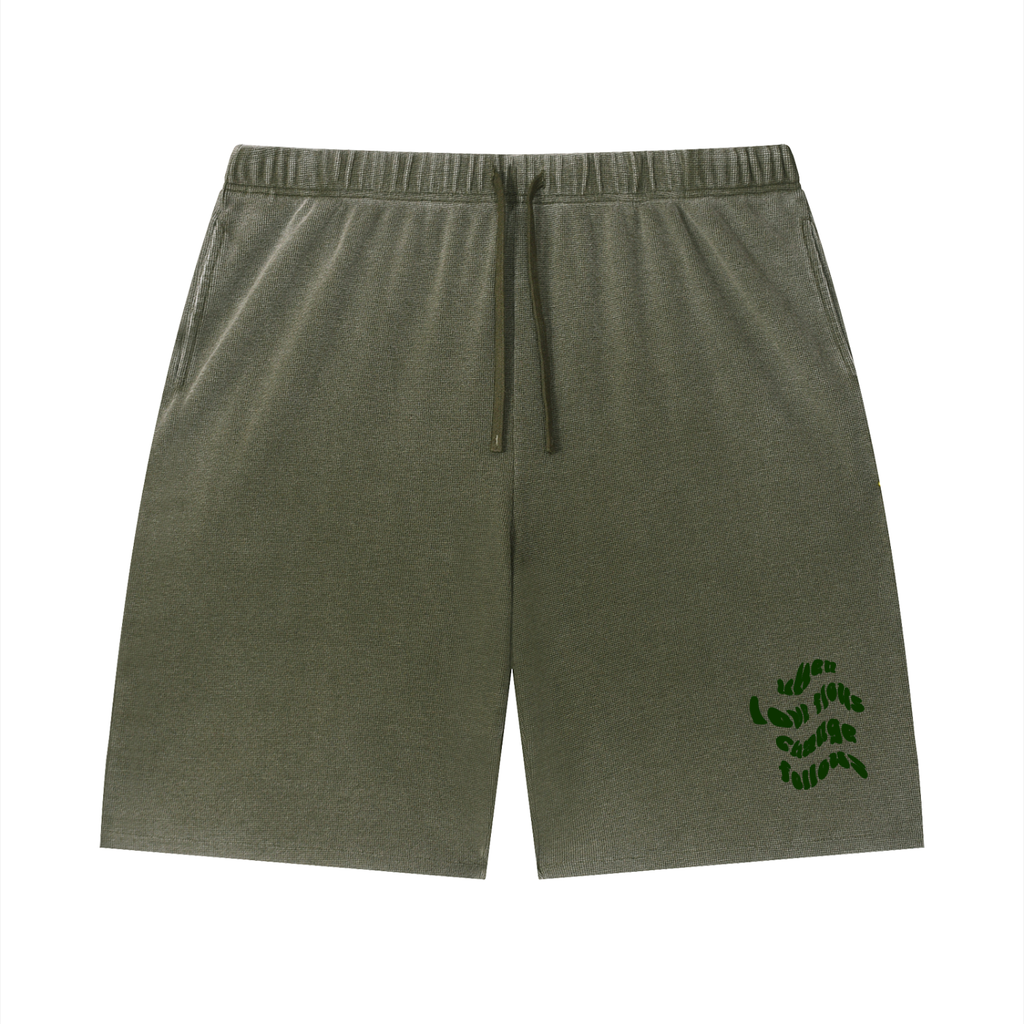 When Love Flows Waffle Shorts
